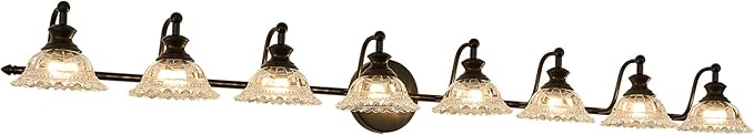 XIEDUN Bathroom Vanity Light Black 8 Light