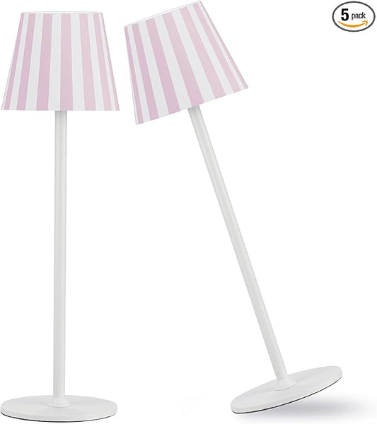 IMQSQIK 2 Pack Cordless Table Lamp, 5000mAh Portable Rechargeable LED Desk Lamp, 3 Color Modes Stepless Dimming Table Light with Memory Function, for Dinner, Patio, Home, Restaurant.