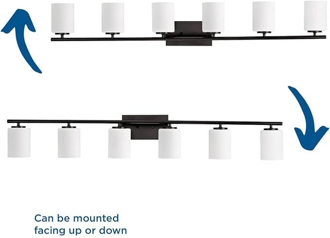 Progress Lighting P300385-020 Replay Bath & Vanity, 6-Light, Antique Bronze