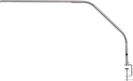 Daylight Company, LLC U35108 Slimline 3 Table Lamp-LED-80 CRI-Eye Care-4 Brightness Levels, 3,000 LUX at 30 cm, 1,065 LUMENS-4 Step DIMMER Mode, Brushed Steel, 25.6 x 30 x .8