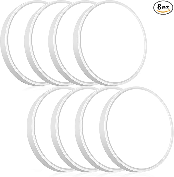 hepside LED Flush Mount Ceiling Light, 7Inch 15W LED Ceiling Lights,5 Color Temperatures in One,Ultra-Thin Flush Mount Light Fixture for Hallway,Kitchen,Bathroom,Bedroom,Dining Room,Office （8 Pack）