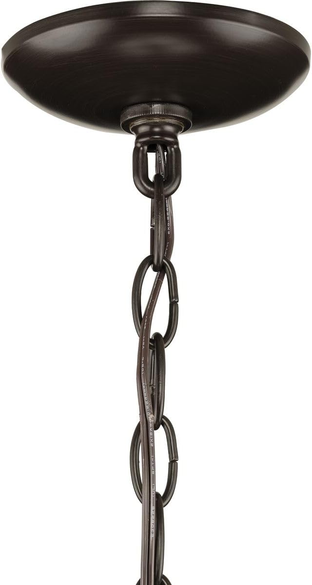 Progress Lighting Brandywine Collection 3-Light Farmhouse Sphere Pendant Light Antique Bronze, 19.75x16.00x16.00