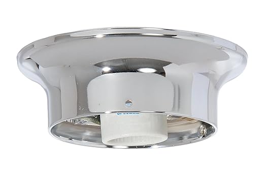 B&P Lamp® Wired Fixture Holder, 4" Fitter, Nickel Finish