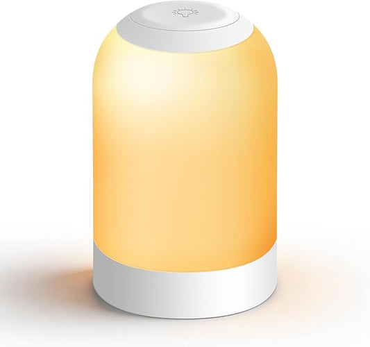 Rechargeable Night Light, LED Bedside Lamp with Brightness Memory, Portable Touch Table Lamp for Bedroom & Nightstand, Hanging Lantern for Camping, Emergency, Seniors