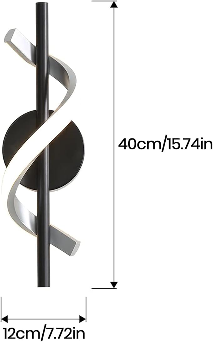 Modern Wall Sconces Set of 2, 9W Hardwired Wall Lighting Fixture Lamps LED Aluminum Wall Lamps for Bedroom Living Room Hallway Hotel Indoor (Warm White)