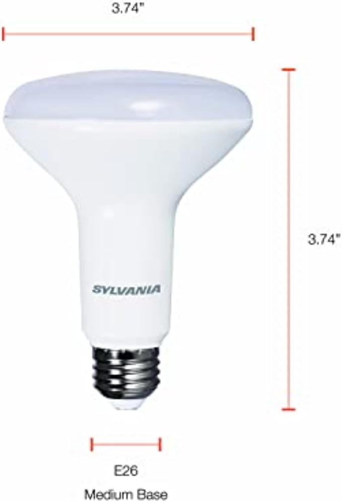 Sylvania LED Flood BR30 Light Bulb, 65W Equivalent Efficient 9W, Medium Base, Dimmable, 2700K, Soft White - 1 Pack (40460)
