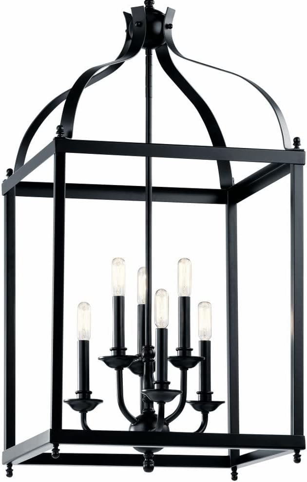 KICHLER Larkin 36.25" 6 Light Pendant in Brushed Nickel