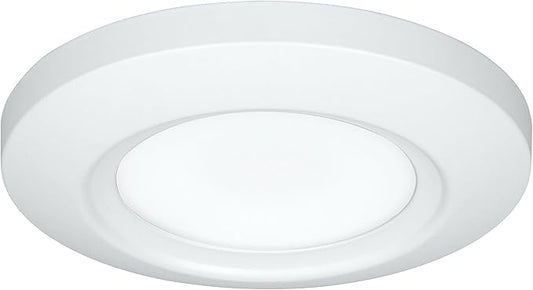 Progress Lighting 5-1/2" Emblem Collection Surface Mount LED, Aluminum in White