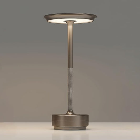 TBBGA 1 Pack Rechargeable Table Lamps Cordless, Portable 5000mAh Outdoor Table Light, 3 Color Stepless Dimming LED Table Lamp with Memory Function, for Home/Dinner/Patio/Restaurant.(Light Cafe)