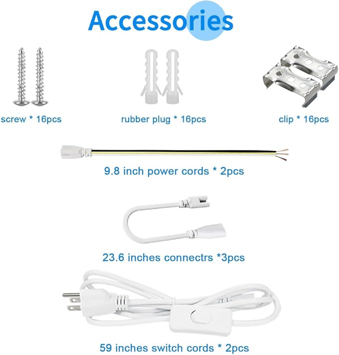 SHOPLED 8FT 100W 15000LM 6000K Cool White High Output Linkable T8 Tube Fixtures, V-Shaped, 8 Foot Lights for Garage, Warehouse, 4 Pack