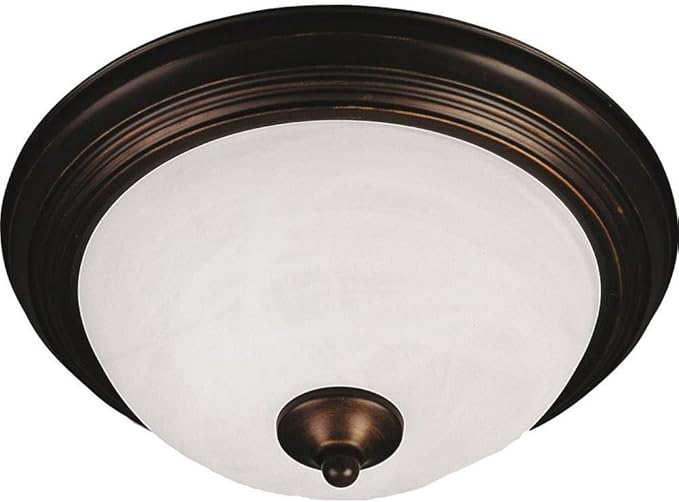 Maxim Lighting Essentials 3-Light Flush Mount | Rubbed Bronze Finish | Transitional Flush Mount | Ideal for Bedrooms, Hallways & Entryways | Dimmable | 5842MROI