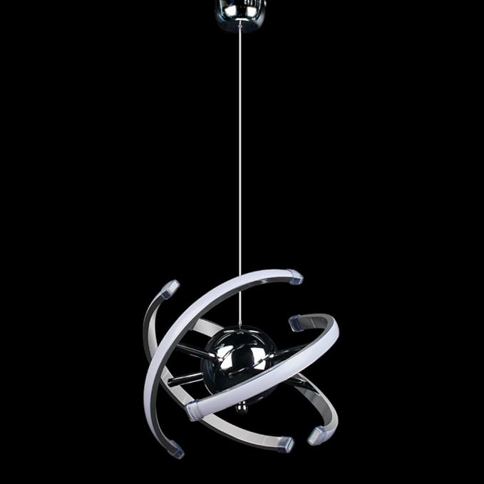 ELINKUME 23W LED Pendant Light, Modern Chandelier Ceiling Light Fixture, AC 220V 4000K Natural Light, Tube & Cord Adjustable
