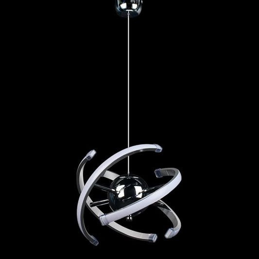 ELINKUME 23W LED Pendant Light, Modern Chandelier Ceiling Light Fixture, AC 220V 4000K Natural Light, Tube & Cord Adjustable