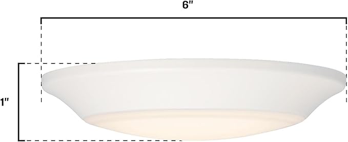 Westinghouse 6133700 Makira Traditional One-Light, 6 Inch 11 Watt Dimmable LED Indoor/Outdoor Surface Mount Fixture with Color Temperature Selection, White Finish, Frosted Acrylic Shade