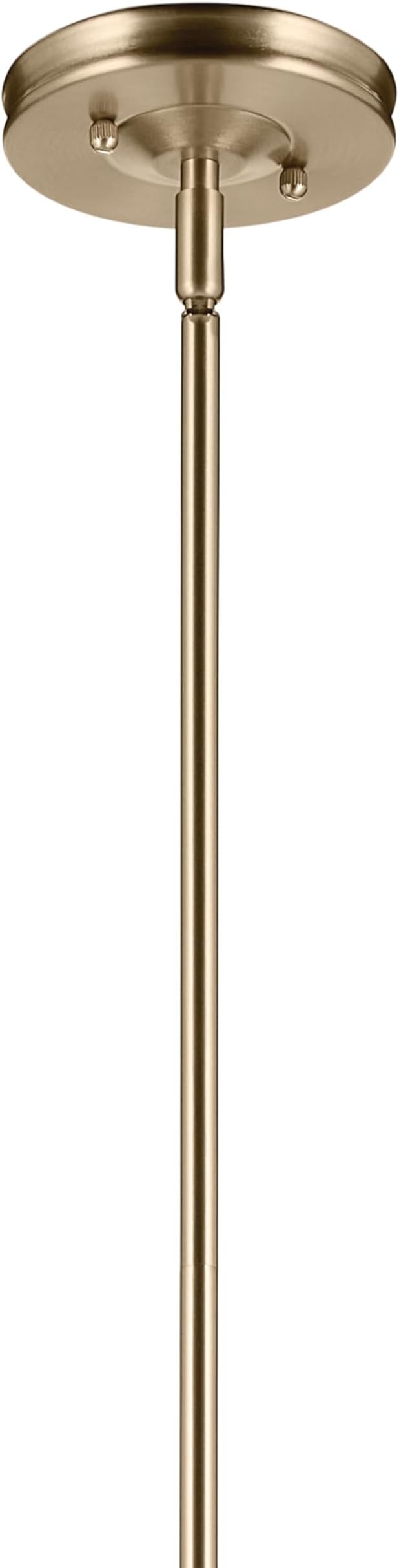 Kichler Laria 1-Light Pendant, Updated Traditional Light, Sloped Ceiling Compatible, for Kitchen with Clear Glass in Champagne Bronze (14.5" x 10.5"), 52774CPZCLR
