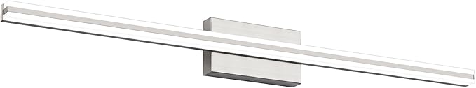 SOLFART Bathroom Light Fixtures Brushed Nickel 40 Inches Modern LED Bathroom Light Fixtures Over Mirror Dimmable Wall Lights S8200-1020mm-NK-D