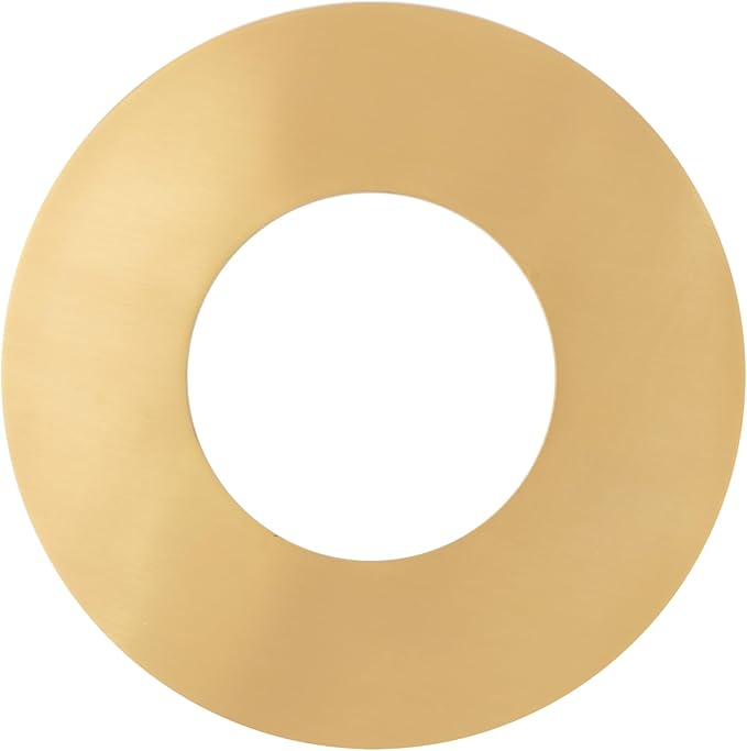 The Can Converter Ceiling Medallion for Recessed Can Light – Home Improvement Decorative Steel Flat Goof Ring & Cover Plate for 5" & 6" Cans, Small Ceiling Medallion for Chandeliers, Brushed Brass