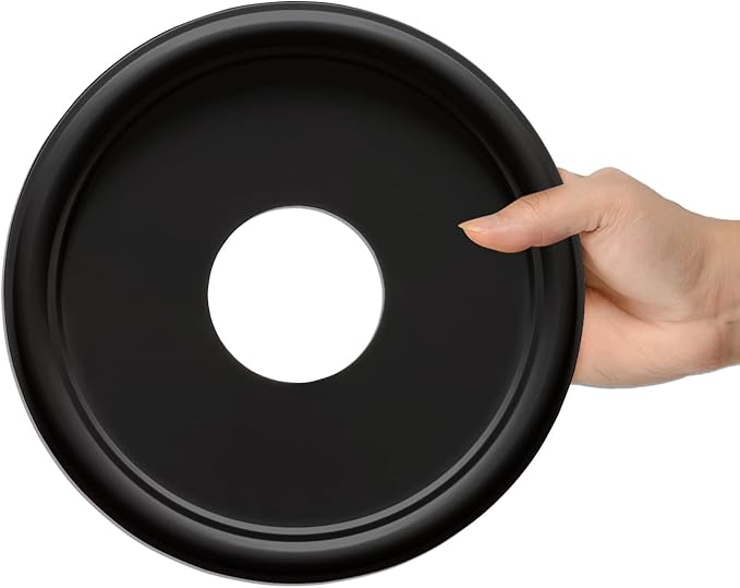 EIFHYT Molded Nylon Ceiling Medallion for Light Fixtures and Ceiling Fans 13"OD x 4"ID x 1-1/8"P (Fits Canopies up to 10-1/4") Black