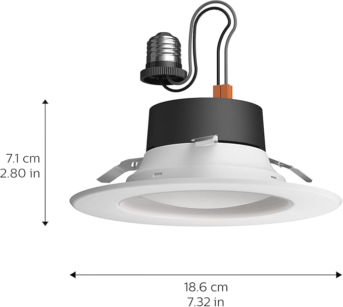 Philips Hue Smart Retrofit Recessed 5/6 Inch LED Downlight 1 Pack - White Ambiance Warm-to-Cool White Light 1100LM - Indoor Control with Hue App - Works with Alexa, Google Assistant and Apple Homekit
