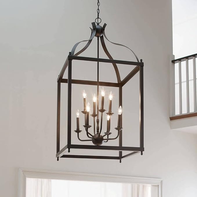 Kichler Larkin 47.75" 8 Light Pendant in Brushed Nickel