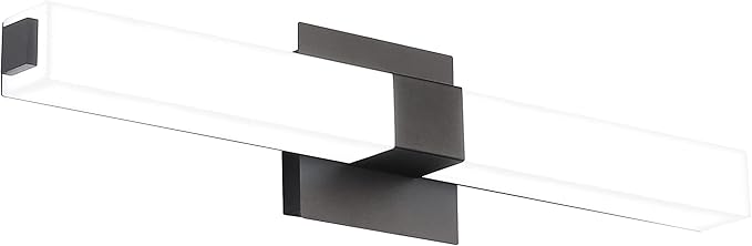 ZUZITO Bathroom Vanity Light Black - 24 inch Modern Vanity Lights for Bathroom - 18W LED Bath Lights Over Mirror Cool White Light 6000K