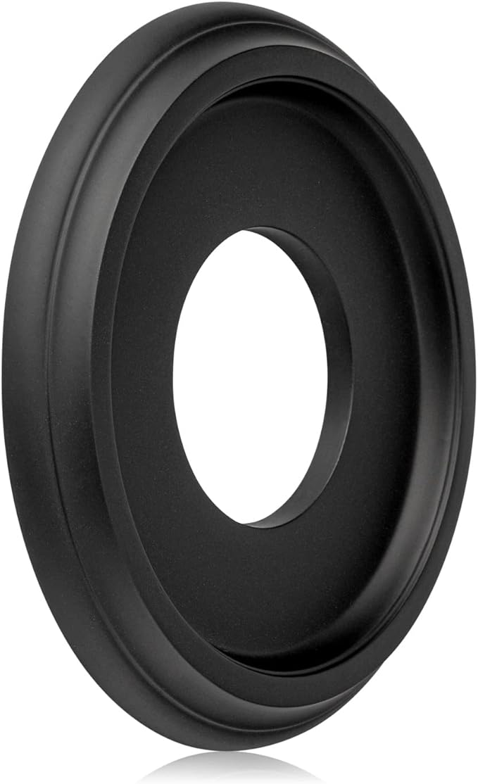 2 Packs Molded Nylon Ceiling Medallion for Light Fixtures and Ceiling Fans,9.8"OD x 4"ID x 0.94"P (Fits Canopies up to7-1/4") (Black)