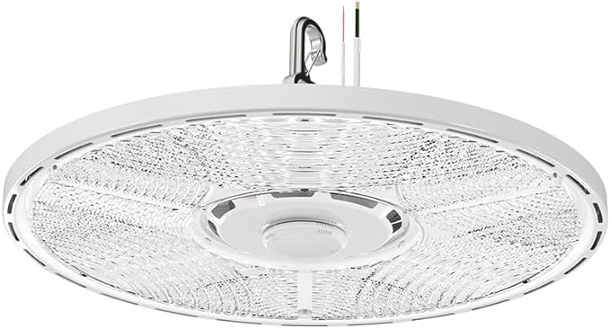 Lithonia Lighting Compact Pro Round LED High Bay Light, Ceiling Lighting Fixture, Adjustable 21000/24000/27000 Lumens, Selectable 4000K/5000K, UVOLT 120–347V, White (CPRB ALO14 UVOLT SWW9 80CRI DWH)