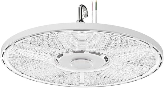 Lithonia Lighting Compact Pro Round LED High Bay Light, Ceiling Lighting Fixture, Adjustable 12000/15000/18000 Lumens, Selectable 4000K/5000K, UVOLT 120–347V, White (CPRB ALO13 UVOLT SWW9 80CRI DWH)