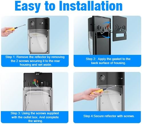 30W LED Wall Pack Light, Dusk to Dawn Outdoor Lighting Sensor, 3600LM, 5000K, LED Outdoor Wall Lights, 120Vac IP65 Waterproof Security Flood Light for Commercial, Porch, Garage, Garden, 2 Pack