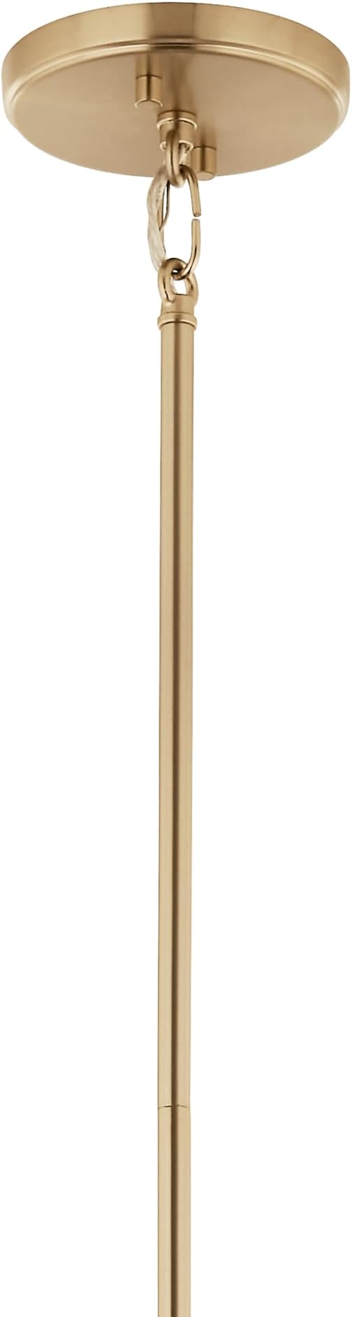 Kichler Eisley 4-Light Foyer Pendant, Soft Modern Light in Champagne Bronze and Black, Sloped Ceiling Compatible, for Hallway, Laundry or Mud Room, Kitchen or Bar (21.25" x 16" x 16"), 52626CPZ