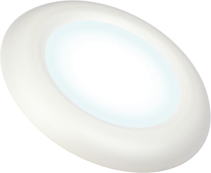 Ultralux 8" LED Flush Mount Ceiling Light – Dimmable, Slim Puck Downlight - Over 50,000 Hours of Energy Efficient LED Light - Multi-Purpose Easy-Install Light Fixture - (1 Pack, Cool White)