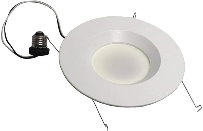 LEDVANCE Sylvania 5"/6 Recessed LED Downlight Kit, 65W Equivalent Efficient 10W, 700 Lumens, 3000K, Medium Base and White Trim - 1 Pack (74291)