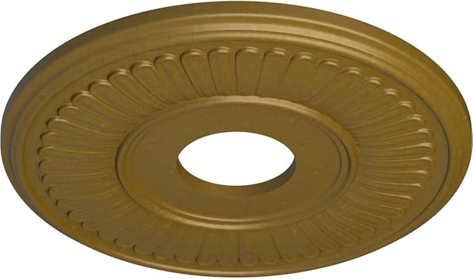 Ekena Millwork CM15BEGLS 15 3/4"OD X 3 7/8"ID X 3/4"P Berkshire Ceiling Medallion Fits Canopies Up to 7", Gold