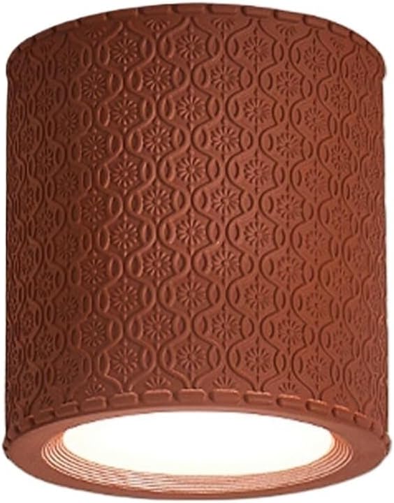 KISAD Close to Ceiling Lights Nordic Resin Ceiling Light Mini Flush Mount Ceiling Lamp Cream Style Hallway Lighting Fixture Minimalist Ceiling Downlight for Living Room Bedroom Restaurant(R)
