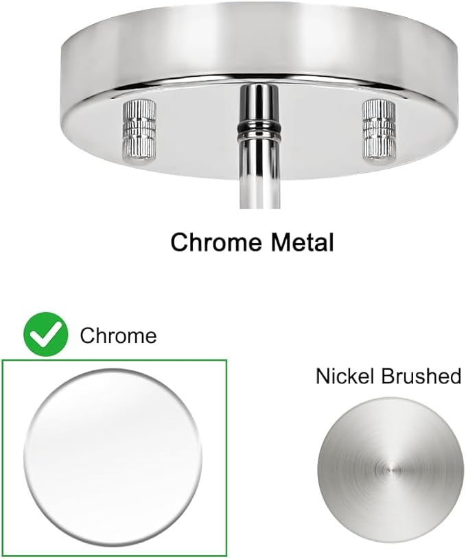 Chrome Crystal Ceiling Light Fixture - Modern Semi Flush Mount Ceiling Light for Hallway, Kitchen Lighting Fixtures Ceiling, Dazzling Prism Chandelier for Foyer Closet Bedroom, 3 Light, 12 in