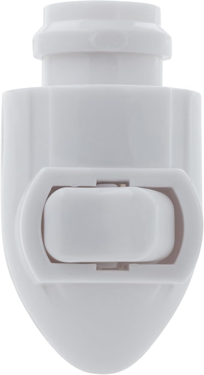 Creative Hobbies White Plug in LED Night Light with Switch, Manual On Off Nightlight for Bathroom, Hallway, Garage, Bedroom, Nursery, UL Listed | 4 Pack