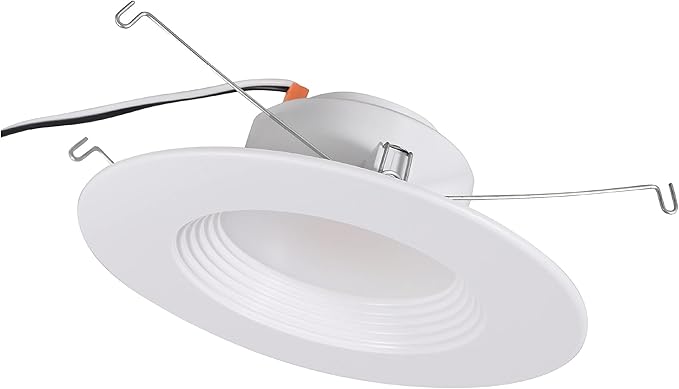 Sylvania 5"/6" Recessed Downlight Kit with LightSHIELD Technology, Germicidal LED, 9W = 65W, 700 Lumens, 5 CCT Color Select (2700K / 3000K / 3500K / 4000K / 5000K), Dimmable, White (75748) (Pack of 1)