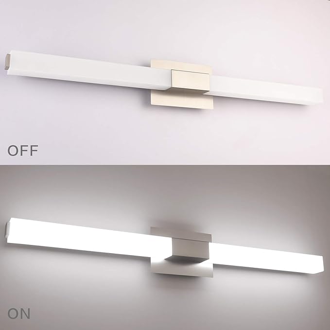 ZUZITO Bathroom Vanity Light Brushed Nickel, Modern LED Bathroom Lighting Fixtures Over Mirror, 5CCT Dimmable 40 Inch Vanity Lighting Fixtures for Bath