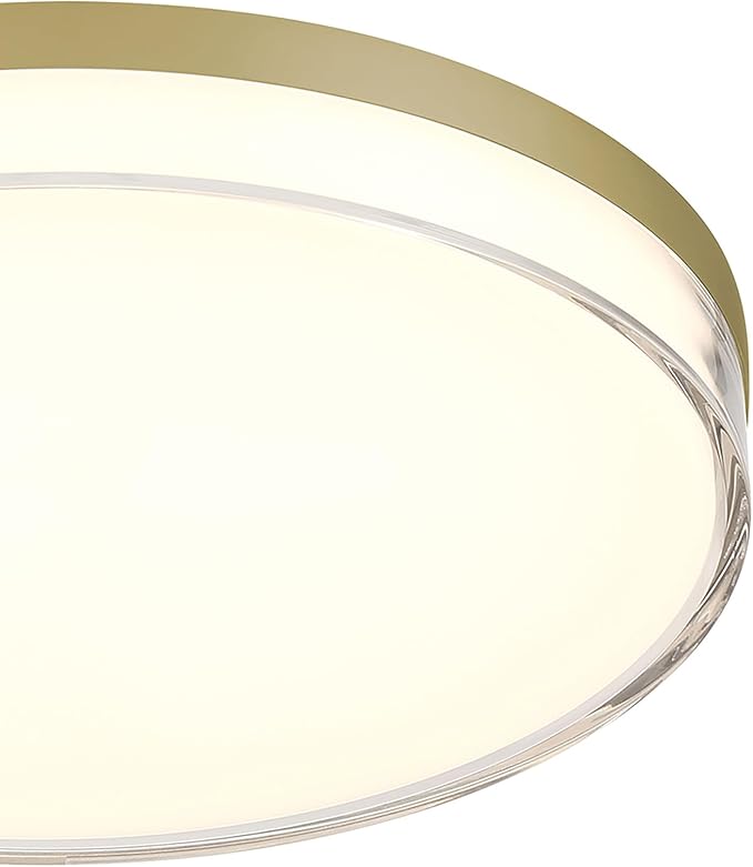 Minka Lavery 759-2-787-L Vantage LED Flush Mount, 1-Light, 25 Total Watts, 11-in H x 1.5-in W, Ashen Brass