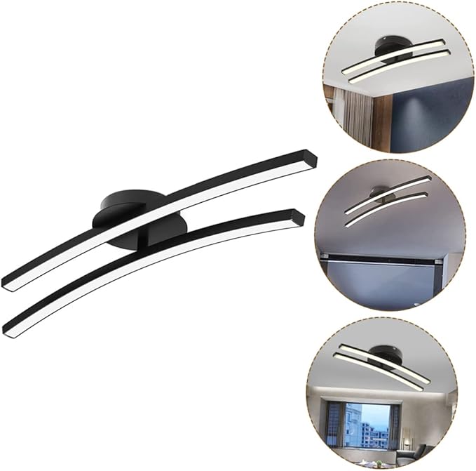 STOBOK Modern Minimalist Ceiling Light Fixture Warm Soft Glare Illumination for Living Bedroom Office Corridor Easy Installation Decorative Home
