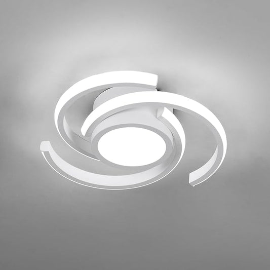 ADISUN LED Modern Ceiling Light,6000K Semi Flush Mount Ceiling Light Fixture,Unique White Ceiling Lights Fixtures for Living Room Bedroom Corridor Aisle Hallway Indoor Ceiling Lamp (D11 in*H3.9 in)
