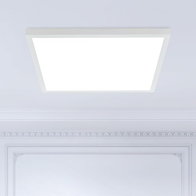 2x2 FT Surface Mount LED Panel Light Dimmable & 3 Color Selectable 3000K/4000K/5000K - 40W 24x24 Inch LED Flush Mount Ceiling Light Low Profile, 100-277V, Bright 4400LM, ETL Listed, 2 Pack