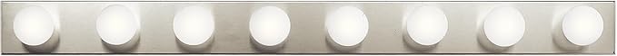 Kichler Linear Bathroom Vanity Light Fixture 48” in Brushed Nickel, Modern 4-Light Design, 628NI