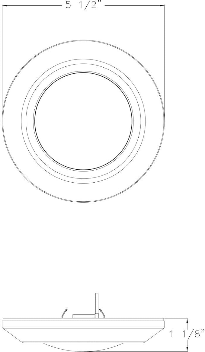 Progress Lighting 5-1/2-Inch Surface Mount LED Light, Intrinsic Collection, White, P810012-028-30
