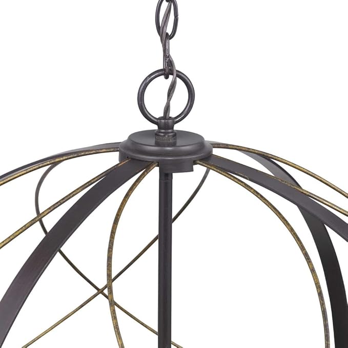 Progress Lighting Brandywine Collection 6-Light Farmhouse Sphere Pendant Light Silver Ridge