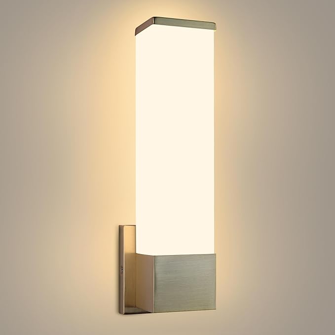 Kalium 14in Modern Wall Sconces, Dimmable Bathroom Vanity Lights, 3000K Warm White LED Indoor Sconces Lighting for Bathroom, Stairs, Living Room, Bedroom. Hardwired.