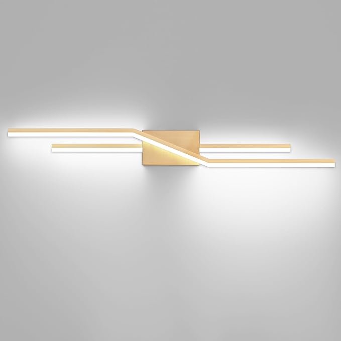 SOLFART Bathroom Lighting Fixtures Over Mirror Dimmable Bronze LED Vanity Lights for Bathroom 40 Inch Wall Lights
