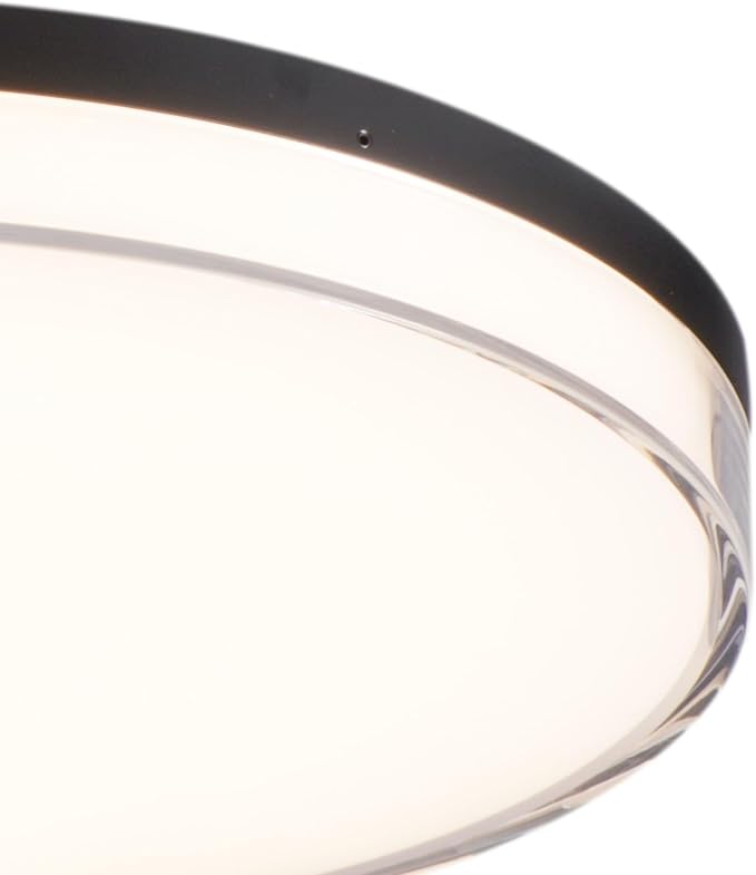 Minka Lavery 769-2-66A-L Vantage LED Flush Mount, 1-Light, 30 Total Watts, 13-in H x 1.5-in W, Coal Black
