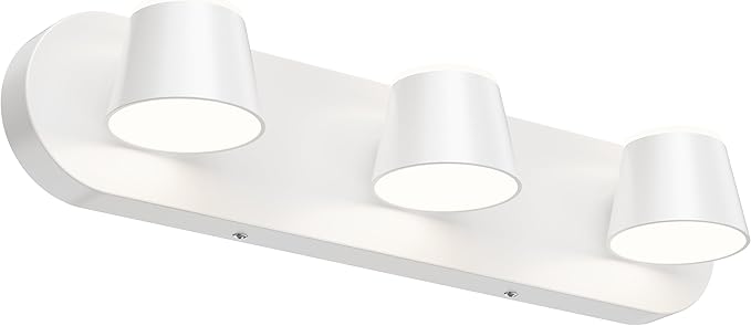 URSOLA 3 Light Bathroom Vanity Light LED White Wall Light Fixtures Up and Down Rotatable Dimmable 20 inch Bathroom Lighting