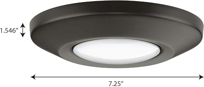 Intrinsic Collection 1-Light Antique Bronze Modern LED Surface Mount Eyeball Downlight